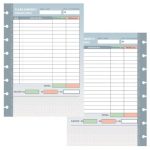 Refil Planner Financeiro Azul A5 Caderno de Disco Octo