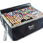 Conjunto Canetas Permanentes Touch 262 cores Ponta Dupla - Importados